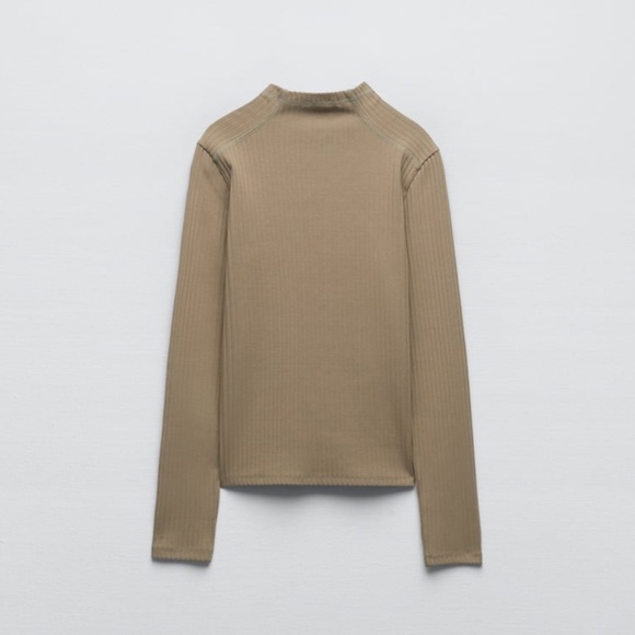 ZARA ZIPPERED RIB TOP NWT - Picture 2 of 5